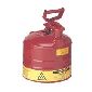Justrite Mfg.- 2 1/2 gal Type I, Red Safety Can